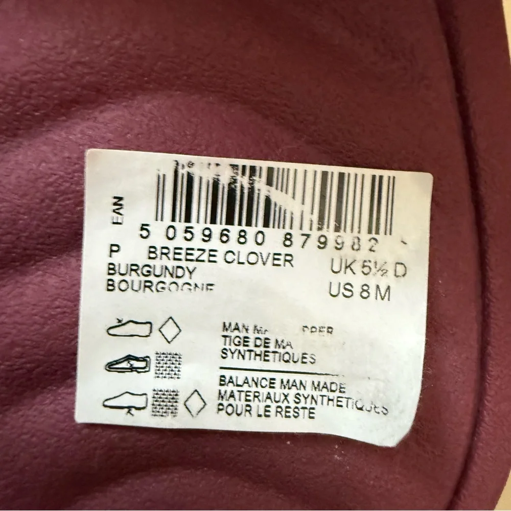 Clarks NWOB  Cloudsteppers Breeze Clover Burgundy Slip-On Booties Floor Sample